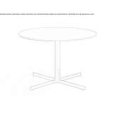 Fenix-NTM® round coffee table with 4-star base Burlats