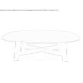 Laminam® or Alpi® oval coffee table with wooden base Gorjani