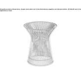 Round side table in crystal and steel Codogno