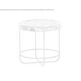 Round resin coffee table with steel base Tolk