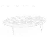 Oval coffee table made of crystal and steel Gilten