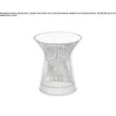 Round side table in marble and steel Codogno