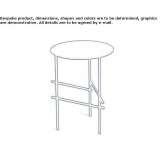 Round steel coffee table Raholt