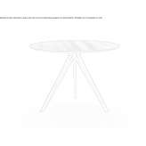 Round wooden side table Talavera