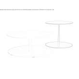 Removable coffee table with round plate Ajalvir