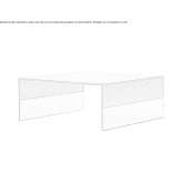 Low rectangular coffee table made of glass Orsova