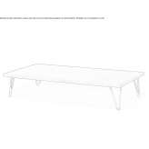 Rectangular coffee table made of steel and wood Caqueza