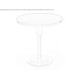Round coffee table made of MDF Kindberg