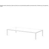 Low rectangular crystal coffee table Vrtojba