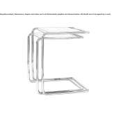 Side table in steel and wood Acajutla