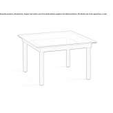 Low square coffee table made of wood and glass Kozlu