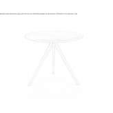 Round marble coffee table with 3 star base Talavera
