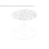Removable coffee table with round plate Ajalvir