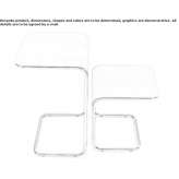 Rectangular coffee table in metal and Dinoc Caldine