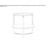 Round coffee table made of wood Awendaw