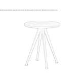 Round coffee table made of steel and wood Schoten