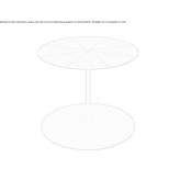 Removable coffee table with round plate Ajalvir