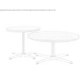 Round coffee table with 4-star base Broager