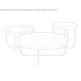 Coffee table with a top made of porcelain stoneware or melamine Harkema