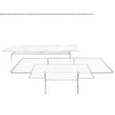 Low rectangular coffee table made of glass Teaca