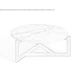Round marble coffee table Lebec
