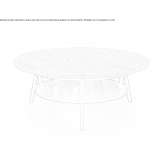 Low round coffee table made of marble Chetilla