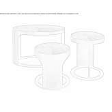 Round wooden coffee table Agrij