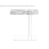 Rectangular marble side table Starove