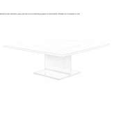 Kwadratowy stolik kawowy ze szkła i aluminium Archi