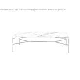 Low rectangular coffee table made of marble Firminy