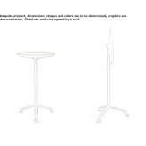 Round coffee table with height adjustment Arroyo