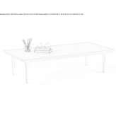 Low rectangular aluminum coffee table Alsenz