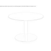 Round coffee table made of glass and steel Marnate