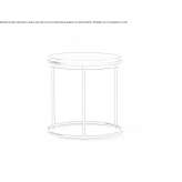Wooden coffee table/bedside table Wooldrik