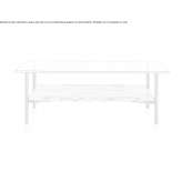 Rectangular metal and glass side table with shelf Viljandi