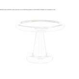 Low round coffee table made of brass Cuamiles
