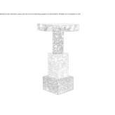 Marble high side table Brens