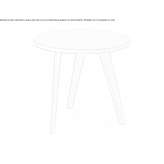 Round wooden high side table Gradec
