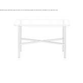 Rectangular coffee table made of glass and metal Viljandi