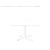 Square coffee table with 4-star base Farso