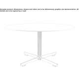 Coffee table with 4-star base Farso