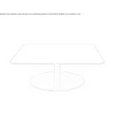 Square coffee table made of glass and steel Marnate