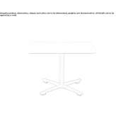 Square coffee table with 4-star base Farso