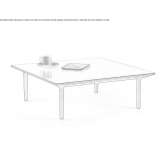 Low square aluminum coffee table Alsenz