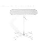Height adjustable steel and wood coffee table with 4-star base Floss