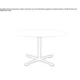 Round coffee table with 4-star base Farso