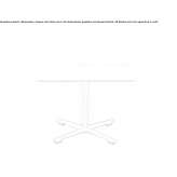 Square coffee table with 4-star base Farso