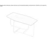 Low rectangular wooden coffee table Gonen