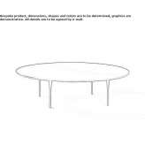 Low, round, glass coffee table Circello