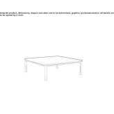 Low square coffee table made of HPL Apex